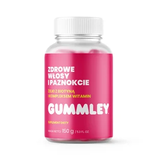 Gummley, Włosy I Paznokcie Żelki Z Biotyną, 60 Szt. - Włosy, skóra, paznokcie - miniaturka - grafika 1