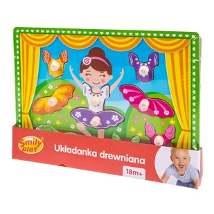Smily układanka drewniana Baletnica Uchwyty - Układanki dla dzieci - miniaturka - grafika 1