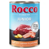 Mokra karma dla psów - Megapakiet Rocco Junior, 24 x 400 g - Wołowina i łosoś z ziemniakami - miniaturka - grafika 1
