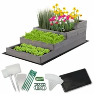 Szklarnie ogrodowe - Skrzynia na warzywa warzywniak grządka IMPREGNOWANY 60x120 ZESTAW EKO / Wamar-Sosenka - miniaturka - grafika 1