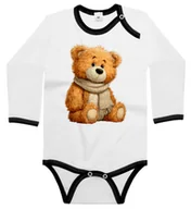 Body dla niemowląt - Body dziecięce Misiek Pluszowy Pluszak W Szaliku Jesień Dzień Misia 74/80 - miniaturka - grafika 1