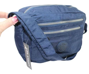 Stylowa Lekka Materiałowa Torba Pozioma Średnia Na Ramię Bag Street NR 2245 GRANATOWY 28 x 19 x 12 [cm] - Torebki damskie - miniaturka - grafika 6