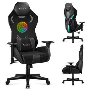 Fotel gamingowy Huzaro Combat 7.6 RGB, z podświetleniem, wentylatorem w oparciu, regulowane podłokietniki - Fotele gamingowe - miniaturka - grafika 1