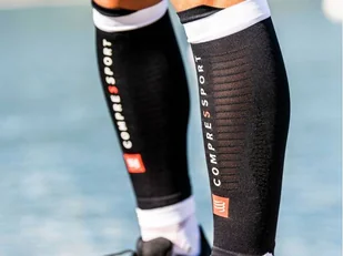 COMPRESSPORT Opaski kompresyjne na łydki R2V3 black/white - Pozostały sprzęt i akcesoria do ćwiczeń - miniaturka - grafika 5