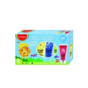 Farby i media malarskie - Farby do malowania palcami KEYROAD 6 kolorów 60 ml - miniaturka - grafika 1