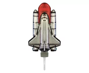Godan Świeczka metaliczna Rakieta - 1 szt. SF-SWRM - Urodziny dziecka - miniaturka - grafika 1