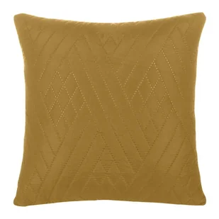 Poszewka Jednokolorowa Wykonana Techniką Hot Press 40x40cm - Musztardowa - Poszewki na poduszki - miniaturka - grafika 1