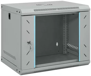 vidaXL Szafa sieciowa z przechowywaniem Szary 53 x 45 x 45 cm Stal - Szafy rack - miniaturka - grafika 1