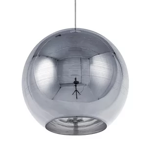 Beliani Lampa wisząca szklana srebrna ASARO - Lampy sufitowe - miniaturka - grafika 1
