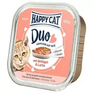 Mokra karma dla kotów - HAPPY CAT Deserówka Duo pasztet kurczak i łosoś 100g - miniaturka - grafika 1