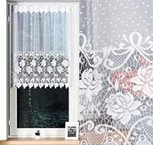 Firany - Demetria Firana Żakardowa Wzór 017480 Wys. 90Cm, Prosta W Kwiaty (Na Metry) - miniaturka - grafika 1