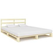 Łóżka - vidaXL Rama łóżka z palet, lite drewno sosnowe, 180 x 200 cm - miniaturka - grafika 1