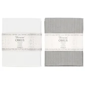 Obrusy i serwetki - Obrus ze srebrnym połyskiem 150 x 300 cm mix biały/szary - miniaturka - grafika 1