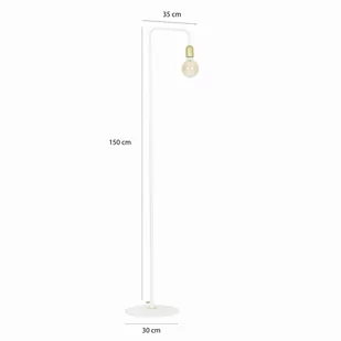Emibig lampa podłogowa Juka LP1 White E27 150cm 581/LP1 - Lampy stojące - miniaturka - grafika 1