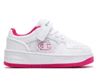 Buty dla dziewczynek - Buty dziecięce Champion S32851WW010 REBOUND PLATFORM ABSTRACT G PS Białe - miniaturka - grafika 1