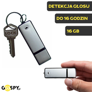 Podsłuchy - Dyktafon pendrive B200 16GB VOS (Detekcja Głosu) - miniaturka - grafika 1