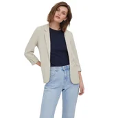 Marynarki i żakiety damskie - Marynarka damska Vero Moda Jesmilo żakiet narzutka kremowa -M - miniaturka - grafika 1