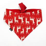 Ubranka dla psów - Bandanka dla psa Rudolfy, wiązana chusteczka, apaszka świąteczna-S - miniaturka - grafika 1