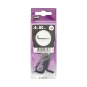 Haki, szakle i karabinki - Hak prosty 4 x 50 mm 4 szt. Standers - miniaturka - grafika 1