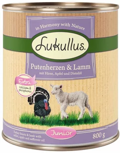 Lukullus Junior, serca indycze z jagnięciną - 6 x 400 g - Mokra karma dla psów - miniaturka - grafika 2