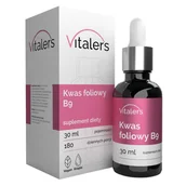 Witaminy i minerały - Vitaler's Kwas foliowy (Witamina B9) 400 mcg krople - 30 ml - miniaturka - grafika 1