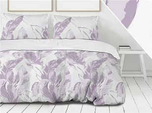 Pościel 140x200 Ideal biała wrzosowa liście Premium Bielbaw 1 - Pościel - miniaturka - grafika 1