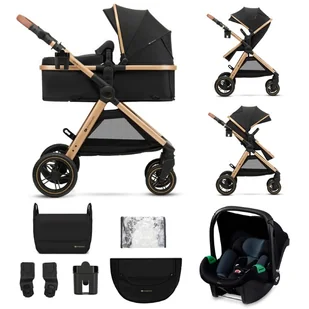 Kinderkraft, Esme, wózek wielofunkcyjny, 3w1, Pure Black - Wózki dziecięce - miniaturka - grafika 1