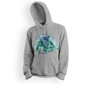 Bluza dziecięca z kapturem jaszczurka IGUANA-152 - Bluzy dla dziewczynek - miniaturka - grafika 1
