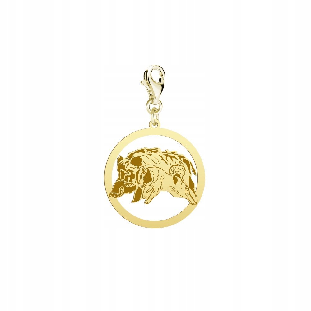 Charms Złoty Russian-European Laika 925 Prezent Biżuteria DEDYKACJA GRATIS