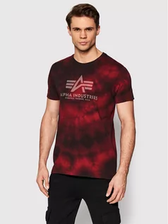 Koszulki męskie - Alpha Industries T-Shirt Basic T Batlik 116517 Czerwony Regular Fit - grafika 1