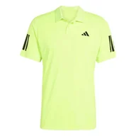 Koszulki sportowe męskie - Koszulka męska adidas Club 3 Stripes Polo Lucid Lemon S - miniaturka - grafika 1