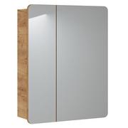 Szafki łazienkowe - Szafka do łazienki z lustrem 40 cm Dąb ELIANN - miniaturka - grafika 1