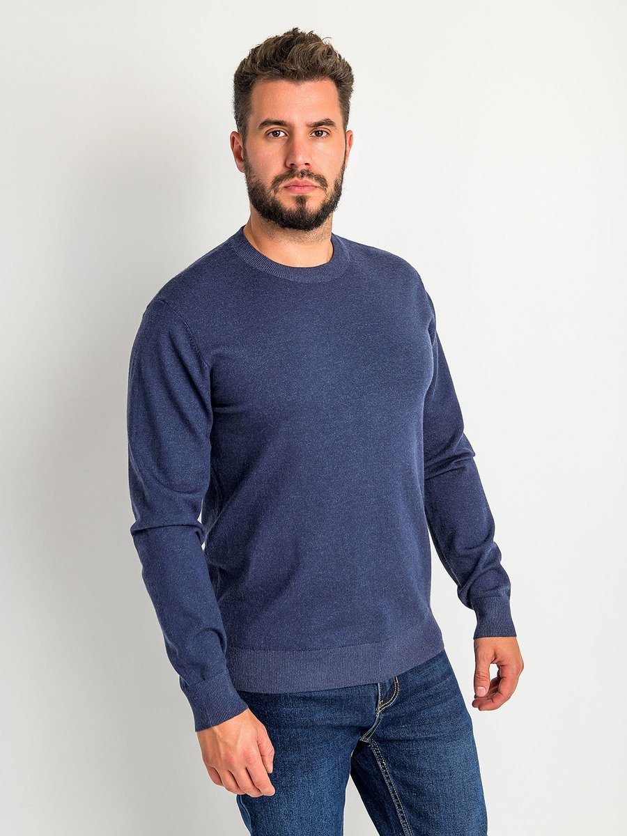 Sweter dzianinowy granatowy M