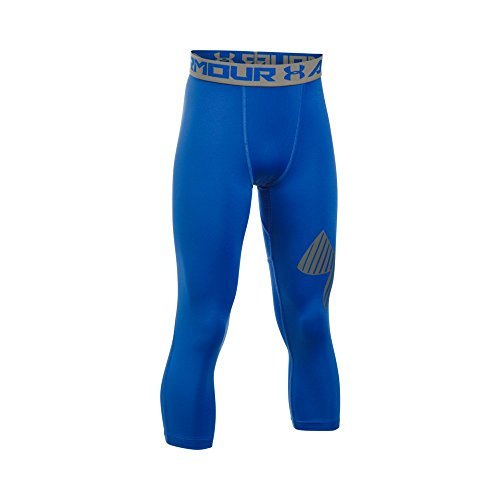 Under Armour Chłopięce legginsy z logo 3/4 Ultraniebieski L