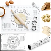 Obrusy i serwetki - STOLNICA SILIKONOWA DUŻA MATA XXL ANTYPOŚLIZGOWA PODKŁADKA DO WAŁKOWANIA - miniaturka - grafika 1