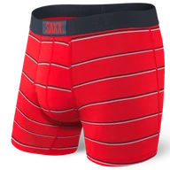 Majtki męskie - Bokserki męskie szybkoschnące SAXX VIBE Boxer Brief retro paski - czerwone - miniaturka - grafika 1