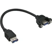Kable USB - InLine Kabel USB do obudowy USB 3.0 A/A 0.2 Czarny 33445F - miniaturka - grafika 1