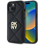 Etui i futerały do telefonów - Etui DKNY Quilted Stack Logo do Apple iPhone 14 Czarny - miniaturka - grafika 1