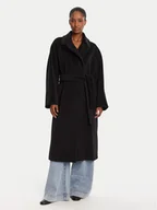 Płaszcze damskie - Marella Płaszcz wełniany English 2523016142 Czarny Regular Fit - miniaturka - grafika 1