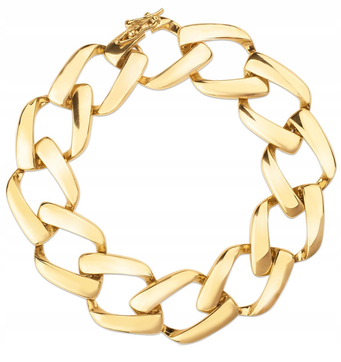 BOGATA ZŁOTA BRANSOLETKA SPLOT PANCERKA PEŁNE OGNIWA 14KT 585
