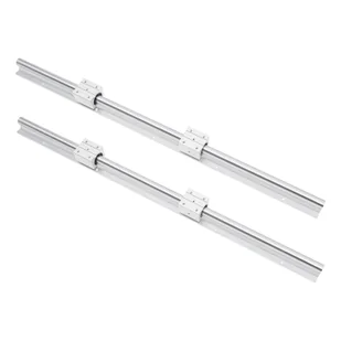 2 sztuki prowadnicy liniowej SBR25 1000 mm Łożysko liniowe Wałek liniowy z 4 blokami łożyskowymi SBR25UU Nierdzewna szyna łożyska liniowego do drukarek 3D DIY i maszyn CNC - Filamenty i akcesoria do drukarek 3D - miniaturka - grafika 1