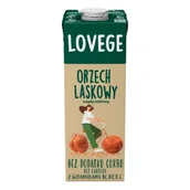 Soki i napoje niegazowane - Lovege Napój Roślinny Orzech Laskowy 1L Sante Bez Dodatku Cukru - miniaturka - grafika 1
