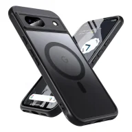 Etui i futerały do telefonów - Etui do Google Pixel 8a obudowa Alogy MagSafe Hybrid Matte Case pokrowiec plecki na telefon MagMat matowe Czarne - miniaturka - grafika 1