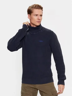 Aeronautica Militare Golf 232MA1451L512 Granatowy Regular Fit - Swetry męskie - miniaturka - grafika 1