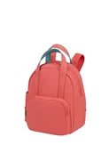 Plecaki - American Tourister Puffypop, Mini Plecak 35 cm, 8,5 L, Przegroda na AirPods i Tablet, 2 Uchwyty na Butelki, Czerwony Sunset Coral - miniaturka - grafika 1