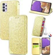 Etui i futerały do telefonów - Etui na telefon komórkowy König Design kompatybilne z Samsung Galaxy A32 5G ze skóry syntetycznej - Etui na telefon komórkowy żółte - miniaturka - grafika 1