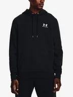 Bluzy sportowe męskie - Bluza męska Under Armour Essential Fleece Hoodie-BLK M - miniaturka - grafika 1