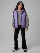 Spodnie i spodenki dla dziewczynek - 4F Legginsy dzianinowe dziewczęce - czarne 164 (13-14 lat) - miniaturka - grafika 1