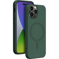 Etui i futerały do telefonów - Etui BIGBEN Silicone Case MagSafe do Apple iPhone 14 Pro Zielony - miniaturka - grafika 1