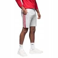 Spodenki męskie - Męskie szorty dresowe z lampasami szary melanż Ombre OM-SRSK-0156 V1 r. XL - miniaturka - grafika 1